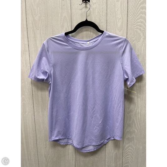 Athletic Top Short Sleeve By Lululemon In Purple, Size: M