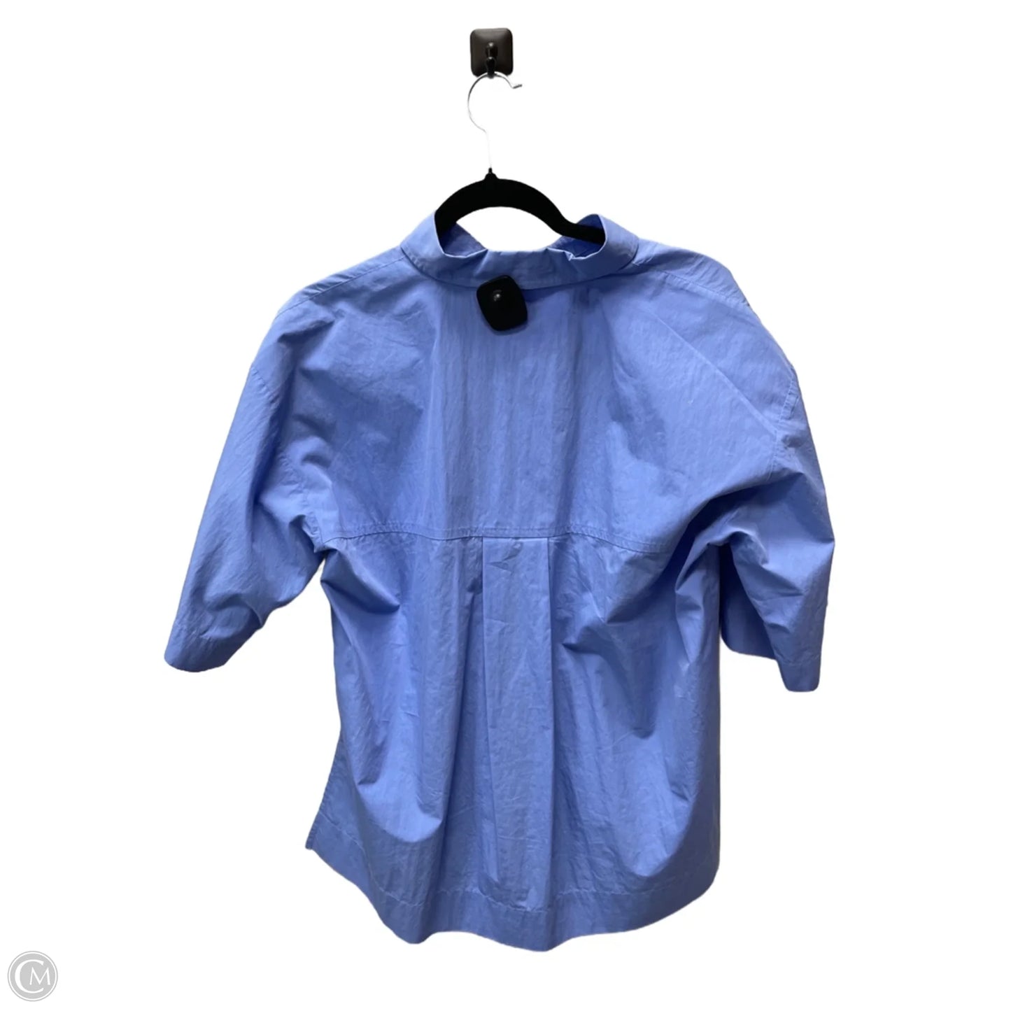 Blouse Short Sleeve By co essentials In Blue, Size: M