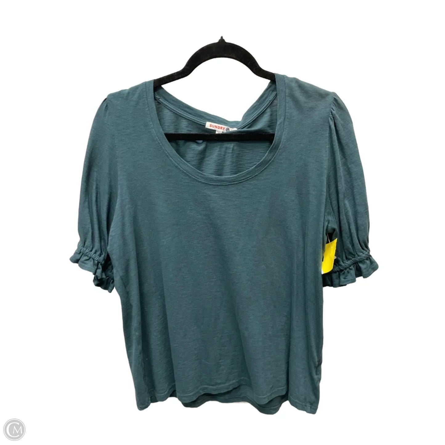 Top Short Sleeve By Sundry In Green, Size: S