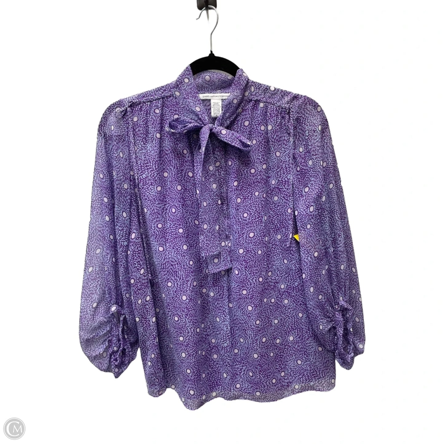 Blouse Designer By Diane Von Furstenberg In Blue & Purple, Size: M