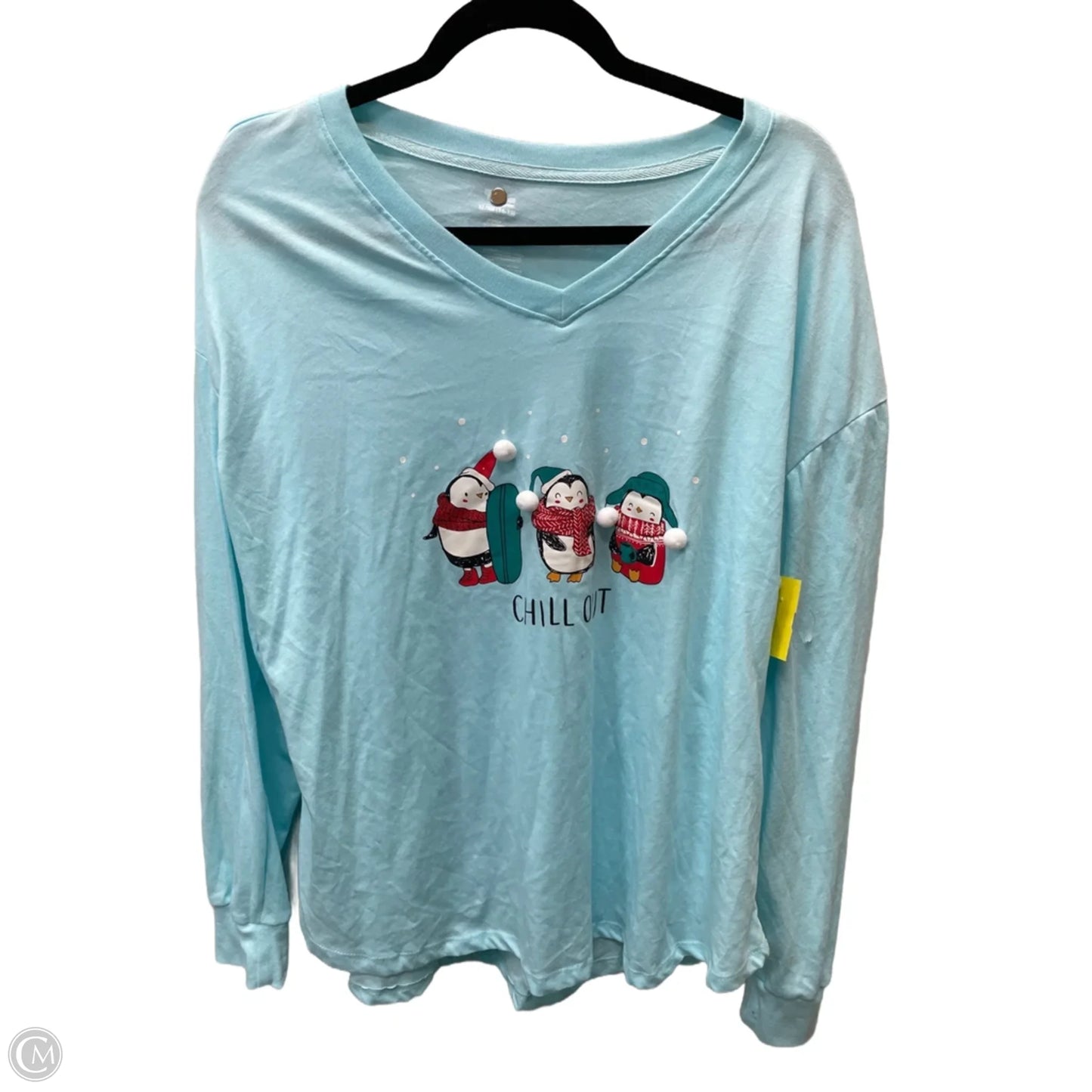 Top Long Sleeve By Clothes Mentor In Blue, Size: Xl