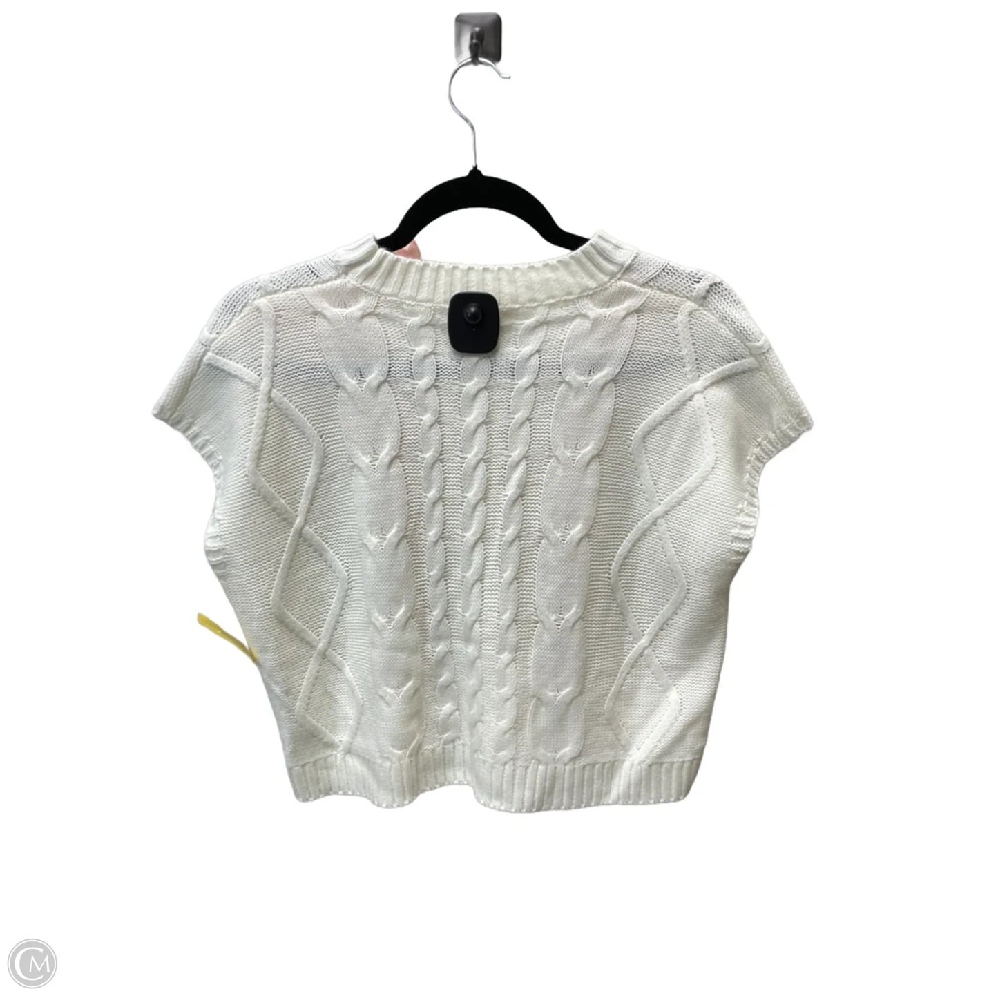 Sweater Short Sleeve By Clothes Mentor In Cream & Pink, Size: S