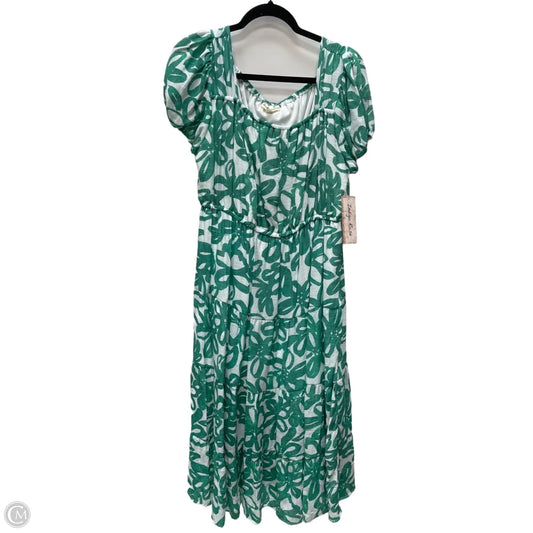 Dress Casual Short By Indigo Rose In Green & White, Size: Xl