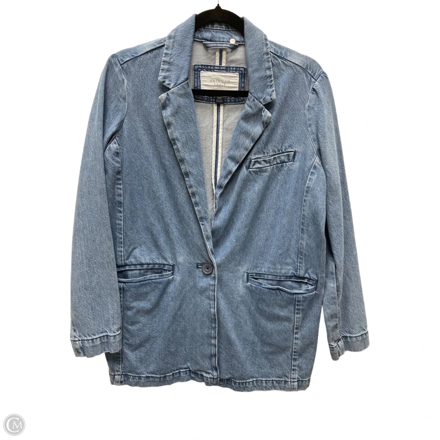 Blazer By American Eagle In Blue Denim, Size: S