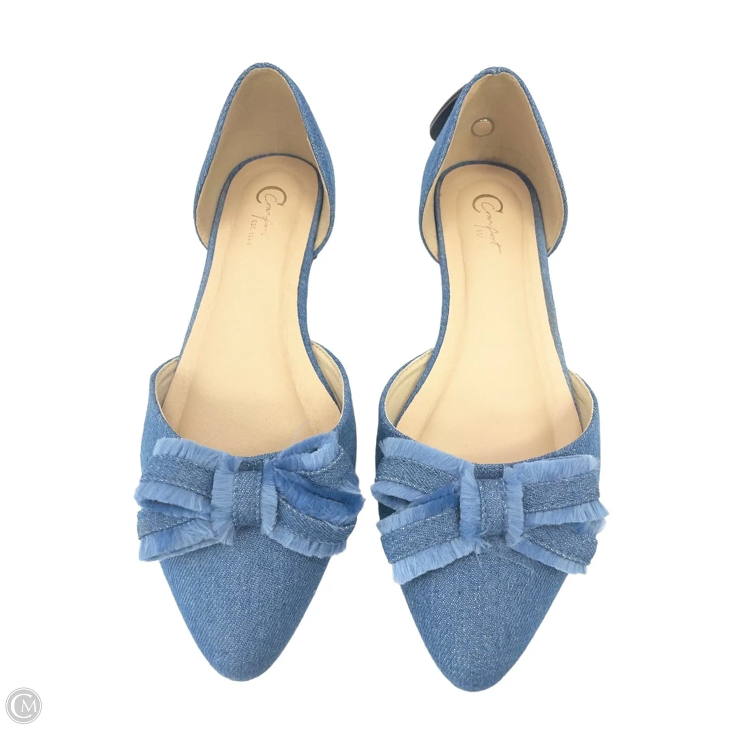Shoes Flats By Cato In Blue Denim, Size: 8