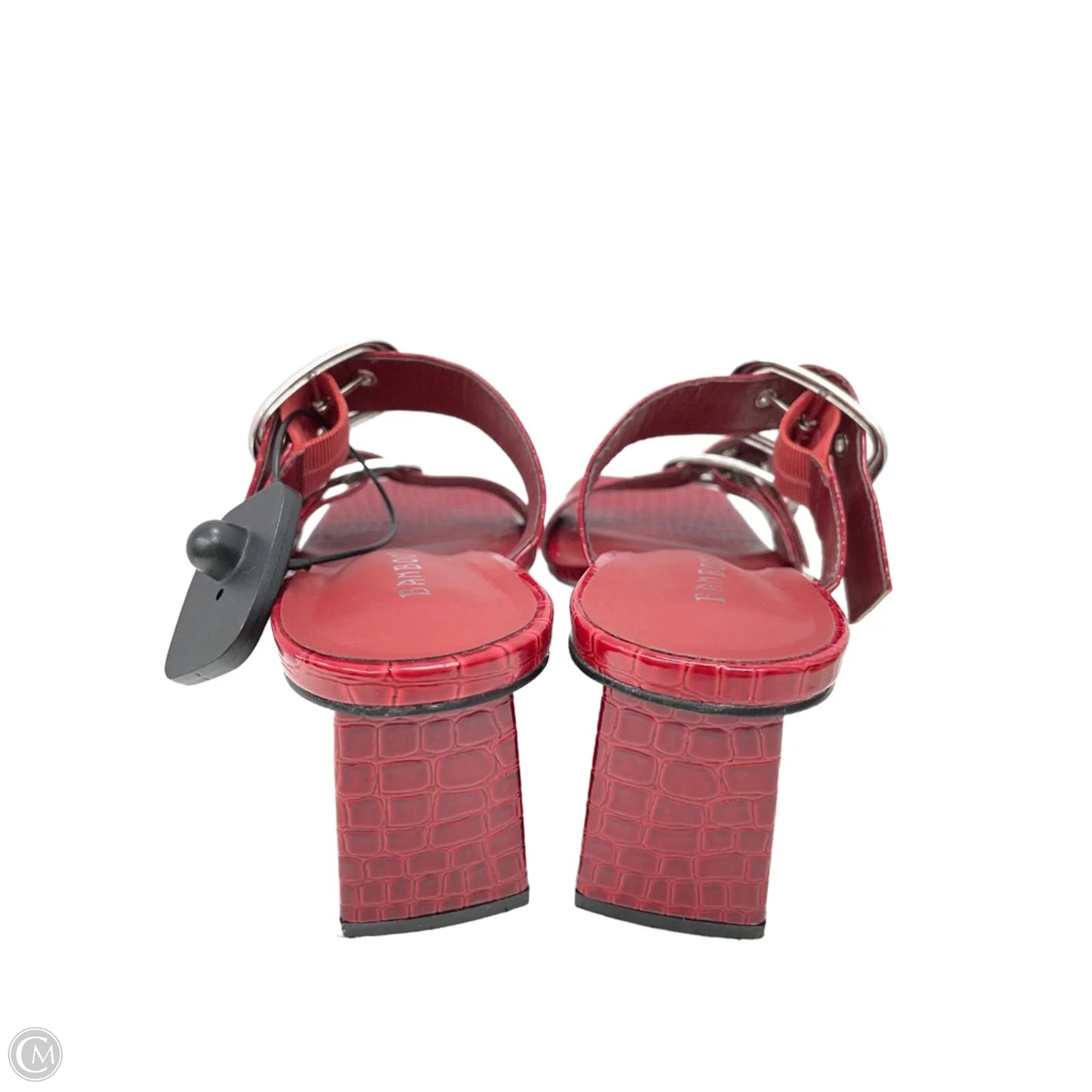 Sandals Heels Block By Bamboo In Red, Size: 9