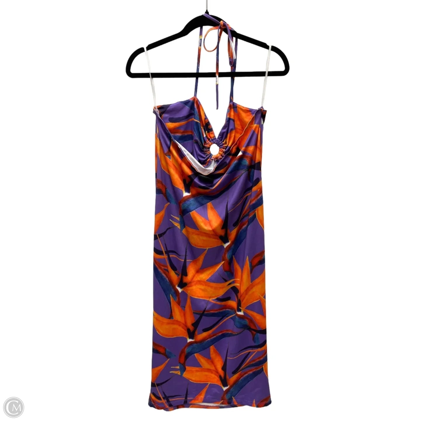 Dress Casual Short By Shein In Orange & Purple, Size: 3x
