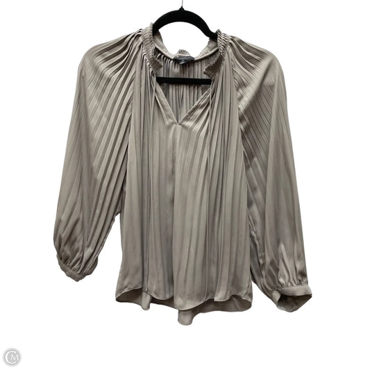 Blouse Long Sleeve By Current Air In Grey, Size: Xs