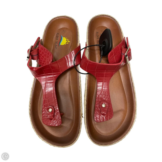 Sandals Flats By Cme In Red, Size: 8