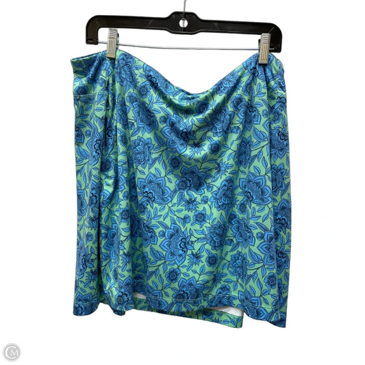 Skort By J. Jill In Blue & Green, Size: 22