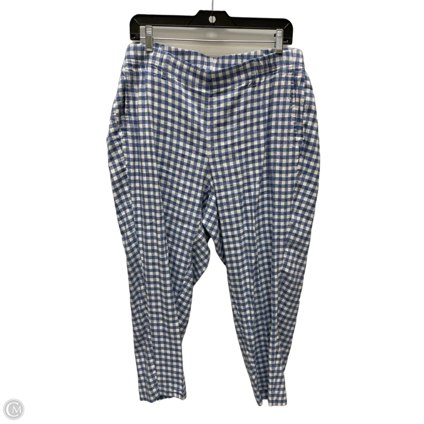 Pants Linen By J. Jill In Blue & White, Size: 22
