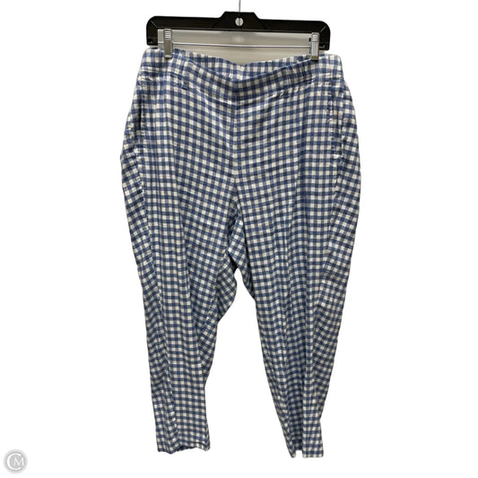 Pants Linen By J. Jill In Blue & White, Size: 22