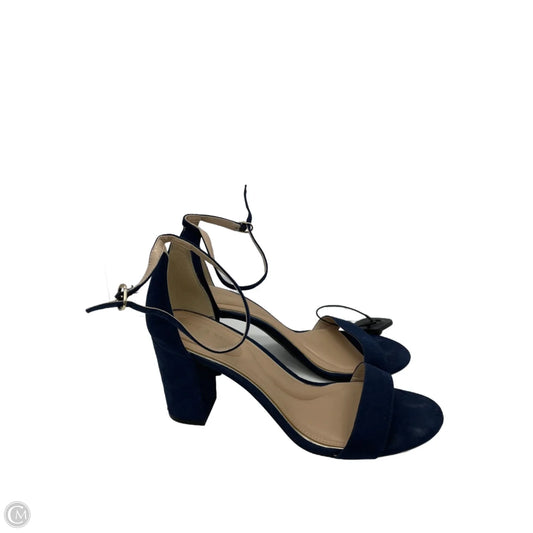 Sandals Heels Block By Kelly And Katie In Navy, Size: 11