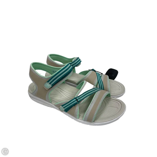 Sandals Flats By Ryka In Green & Tan, Size: 8.5