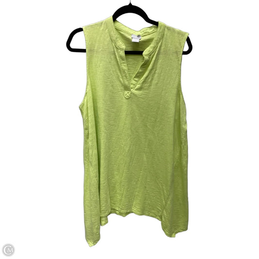Top Sleeveless By Chicos In Green, Size: Xl