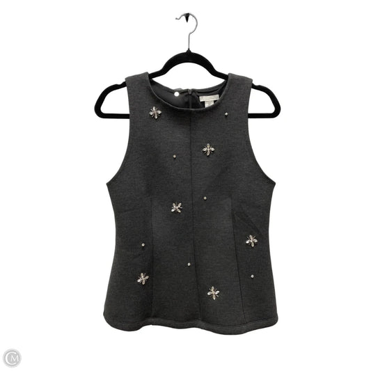 Blouse Sleeveless By H&m In Grey, Size: M
