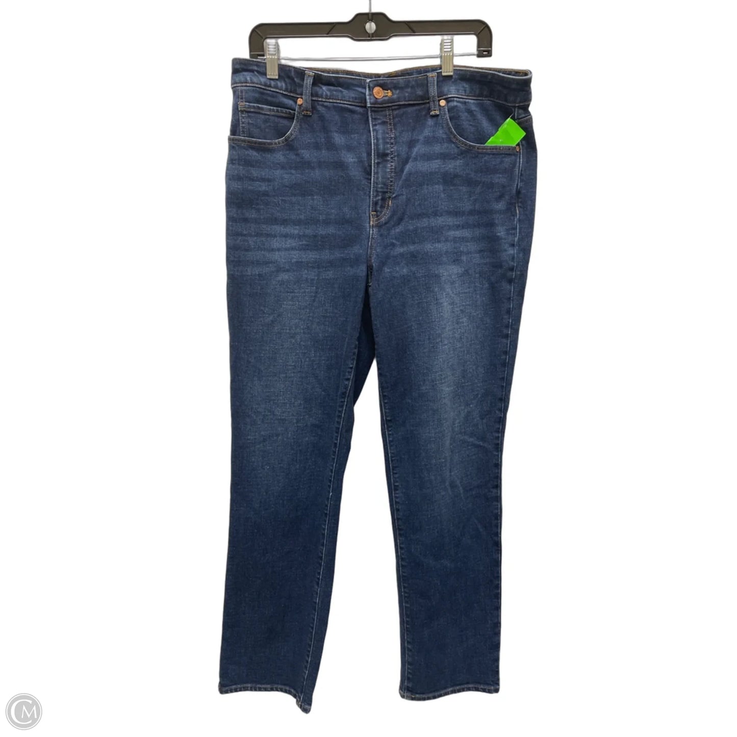 Jeans Straight By Talbots In Blue Denim, Size: 12