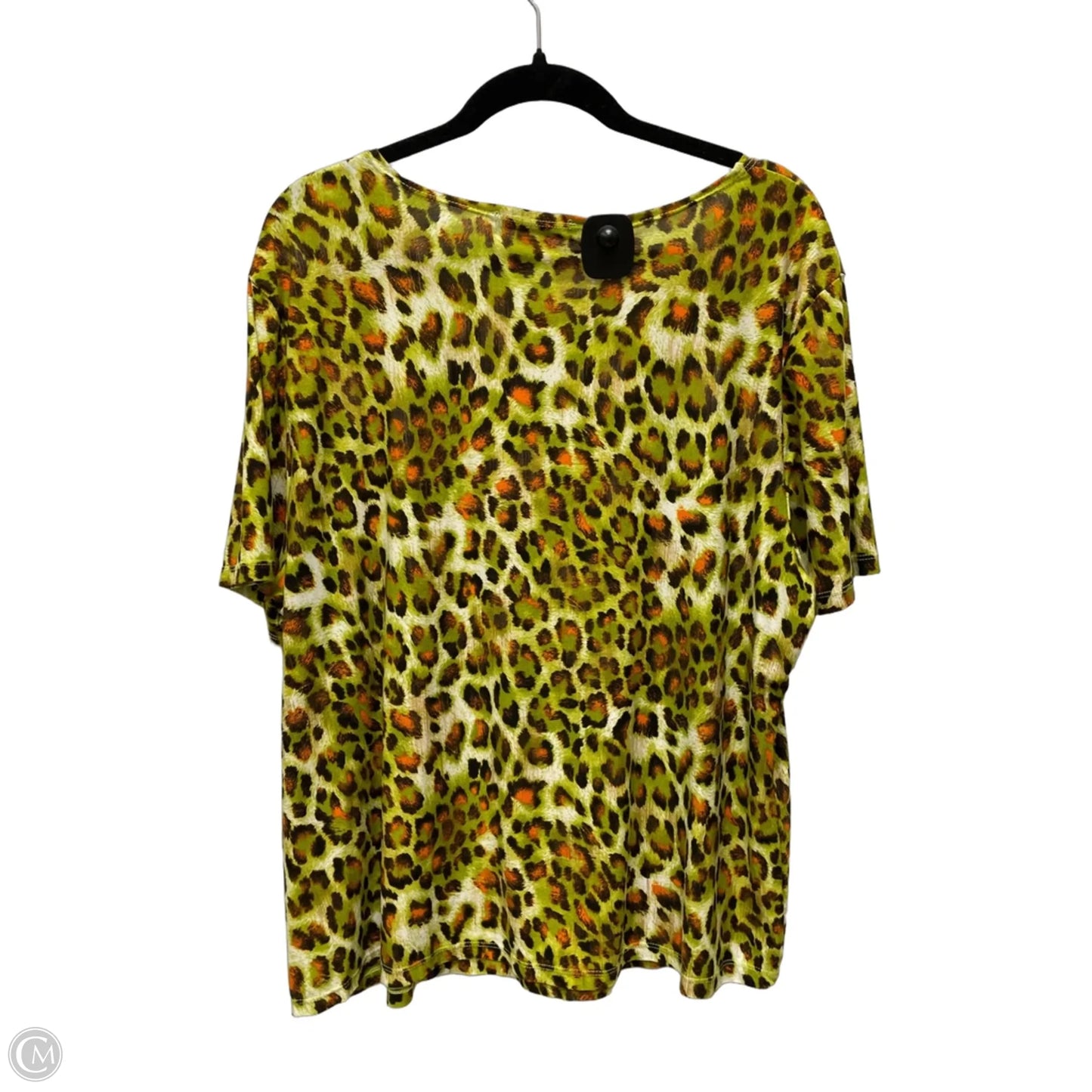Top Short Sleeve By Peter Nygard In Animal Print, Size: 2x