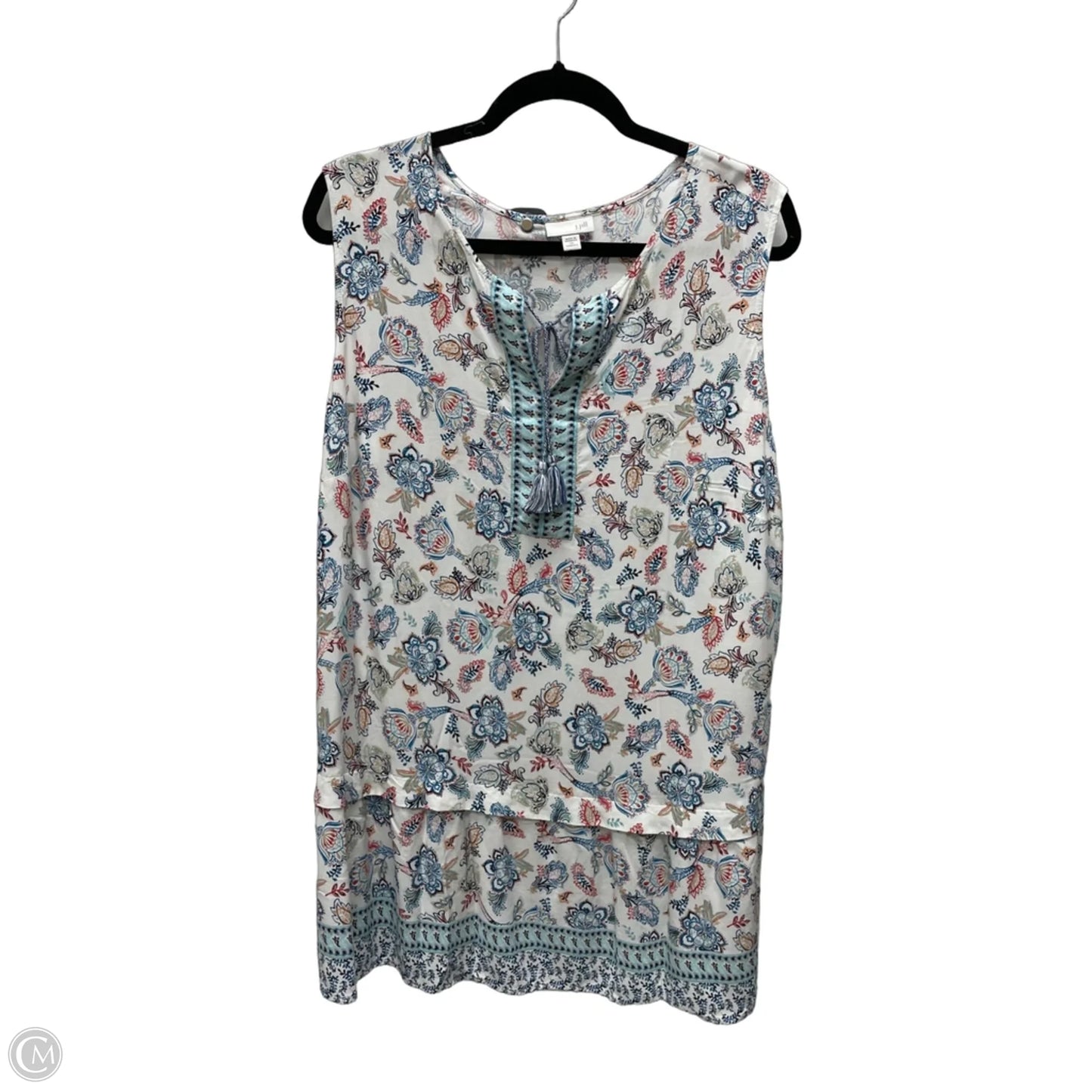 Top Sleeveless By J. Jill In Floral Print, Size: 2x