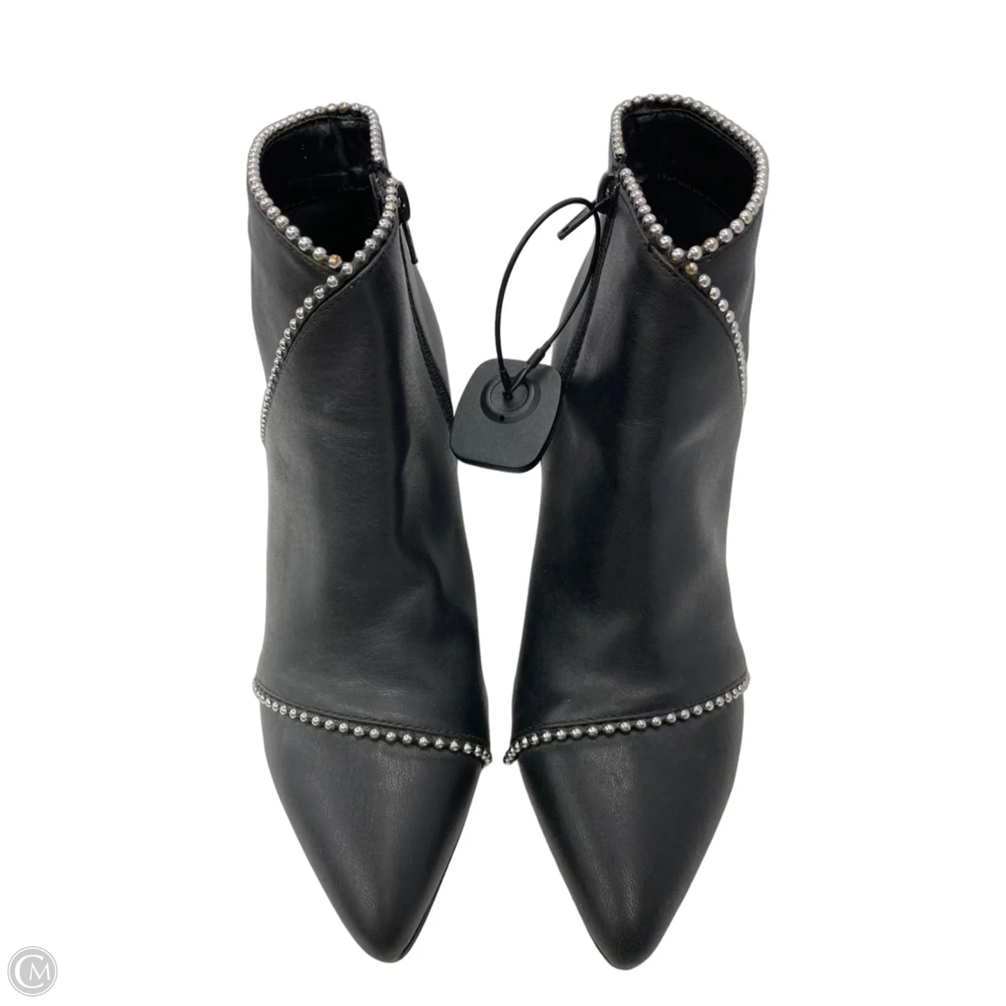 Boots Ankle Heels By Apt 9 In Black & Silver, Size: 8.5