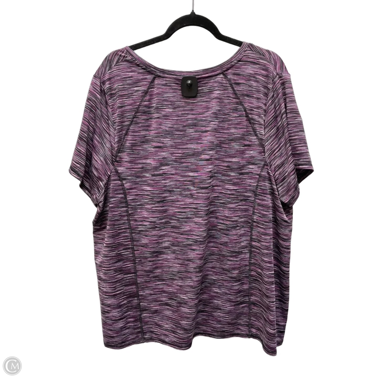 Athletic Top Short Sleeve By Livi Active In Purple, Size: 2x