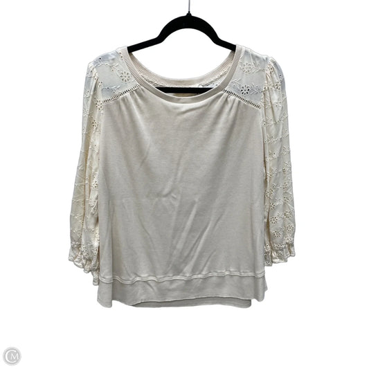 Top Long Sleeve By Nurture In Cream, Size: 1x