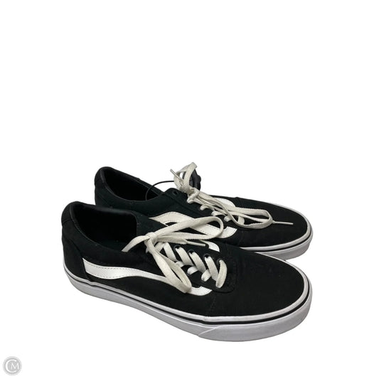 Shoes Sneakers By Vans In Black & White, Size: 9