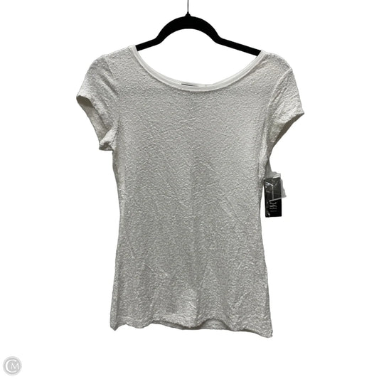 Blouse Short Sleeve By Inc In White, Size: S