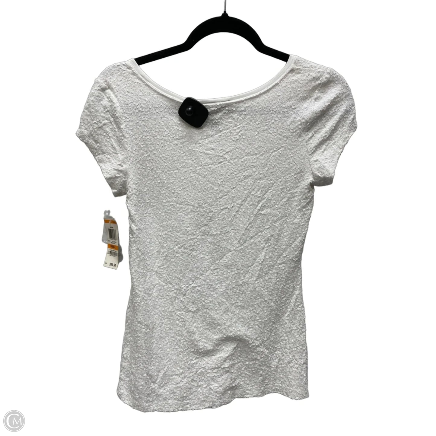 Blouse Short Sleeve By Inc In White, Size: S