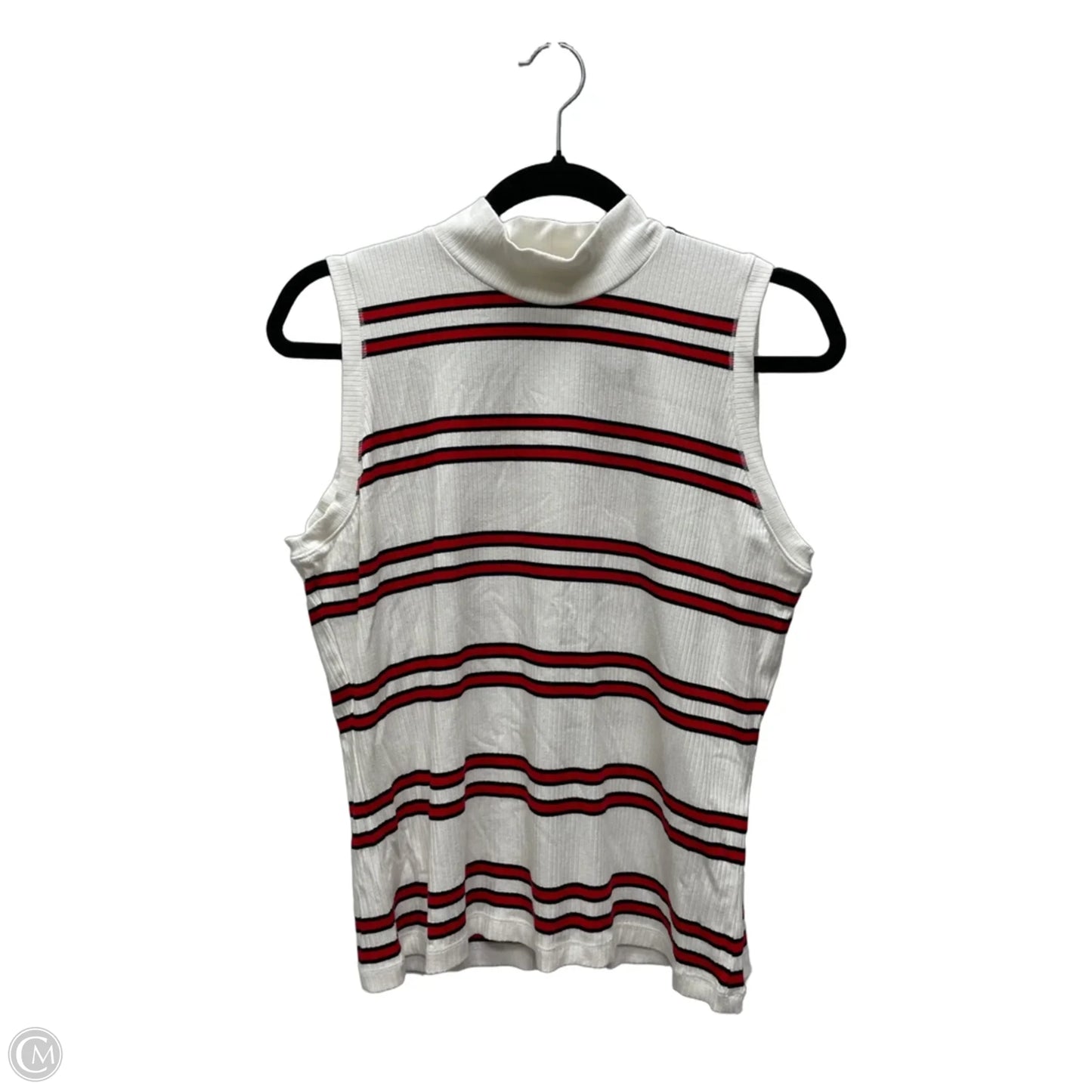 Top Sleeveless By Banana Republic In Striped Pattern, Size: L
