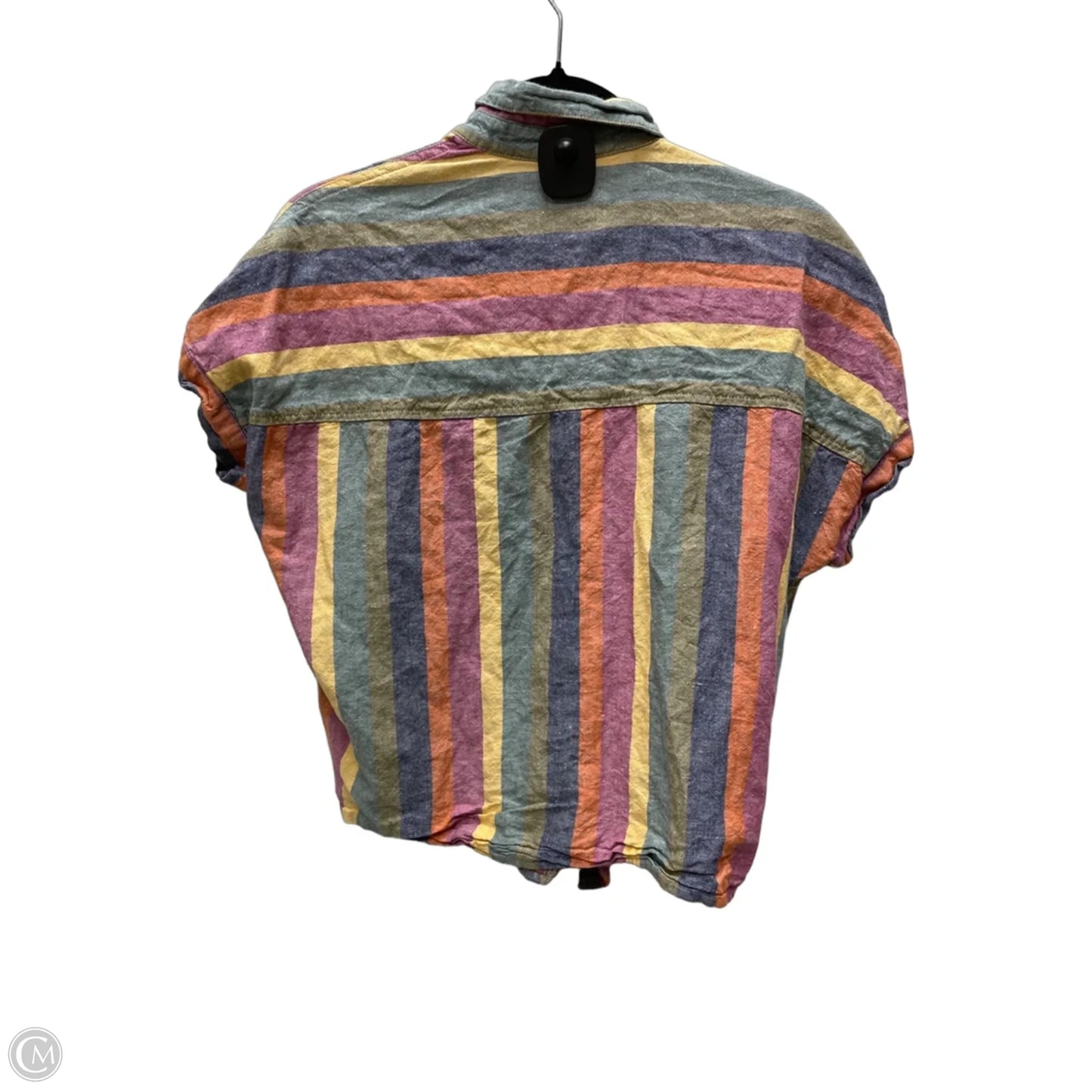 Top Short Sleeve By Madewell In Striped Pattern, Size: Xs