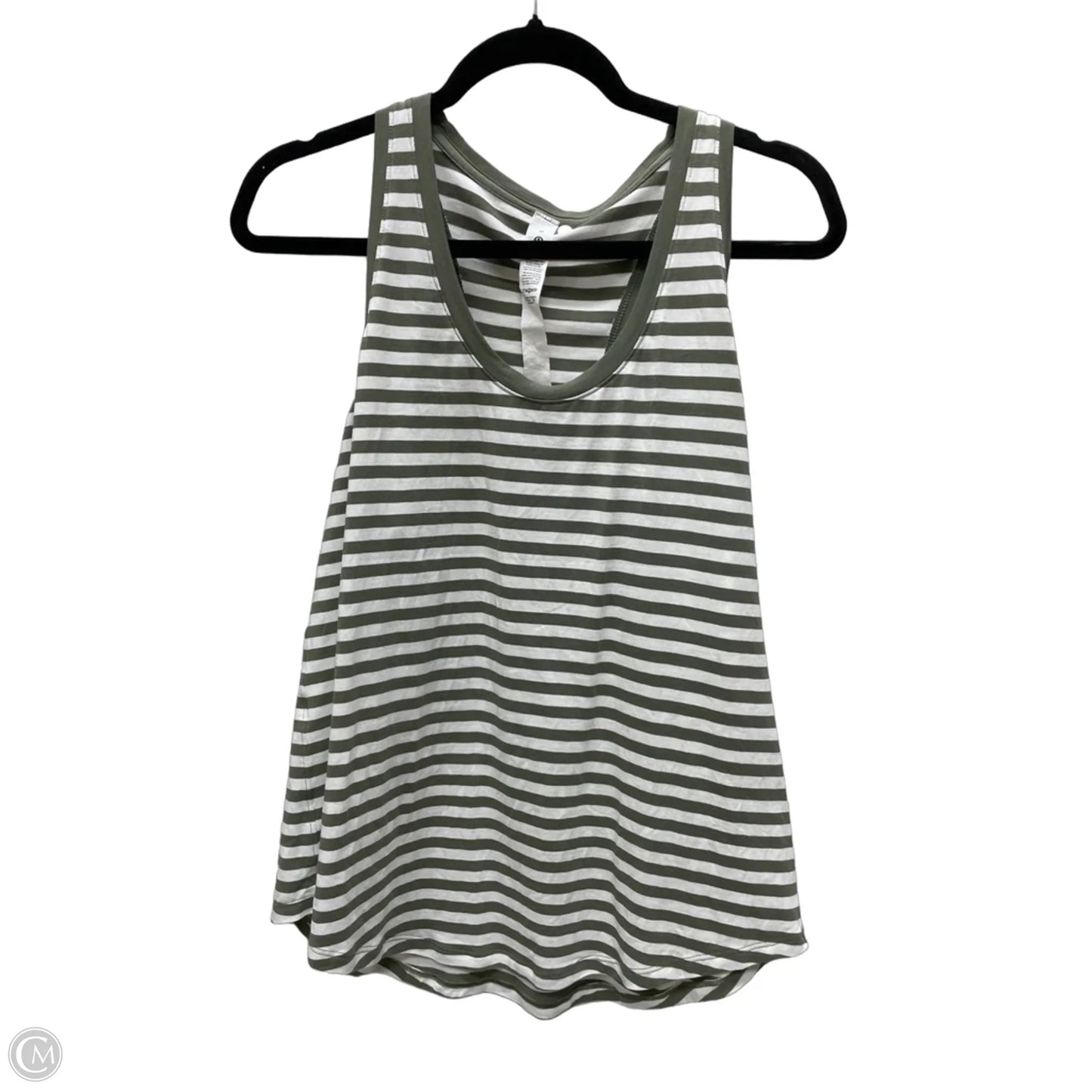 Athletic Tank Top By Lululemon In Striped Pattern, Size: M