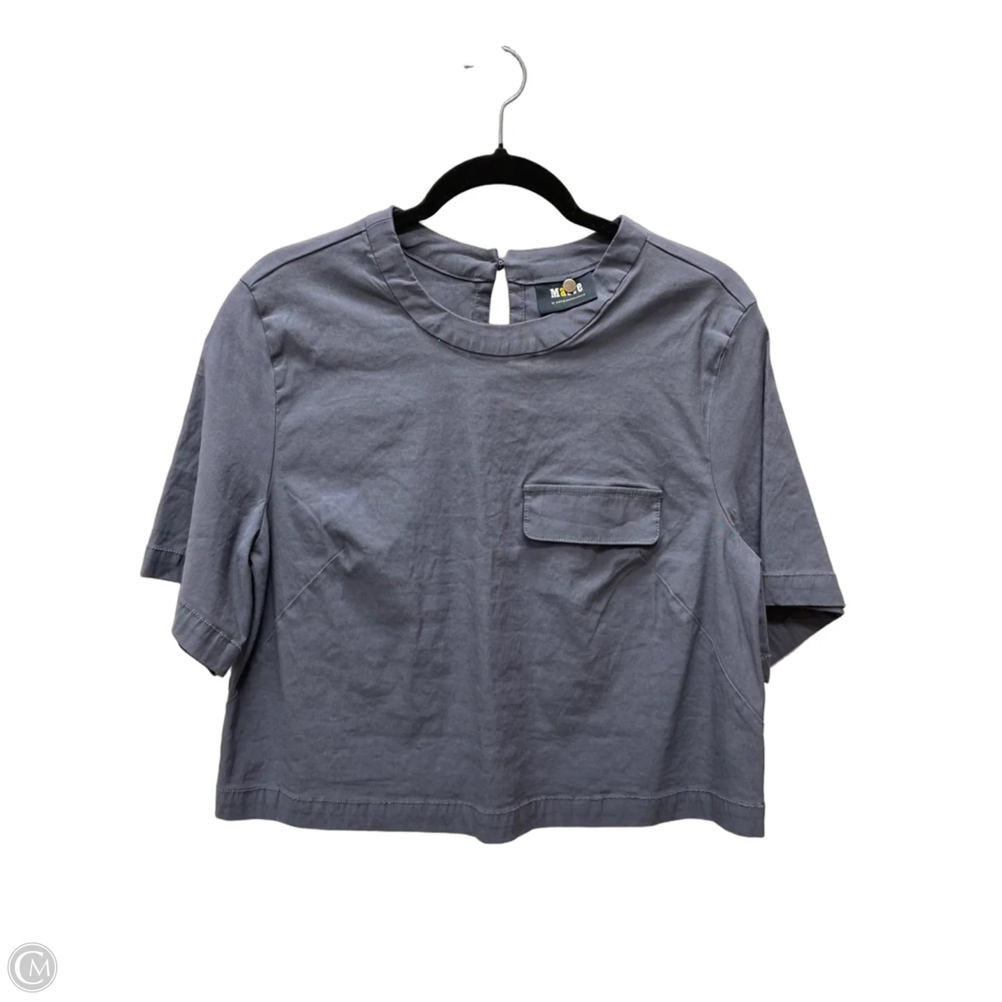 Top Short Sleeve By Maeve In Grey, Size: M