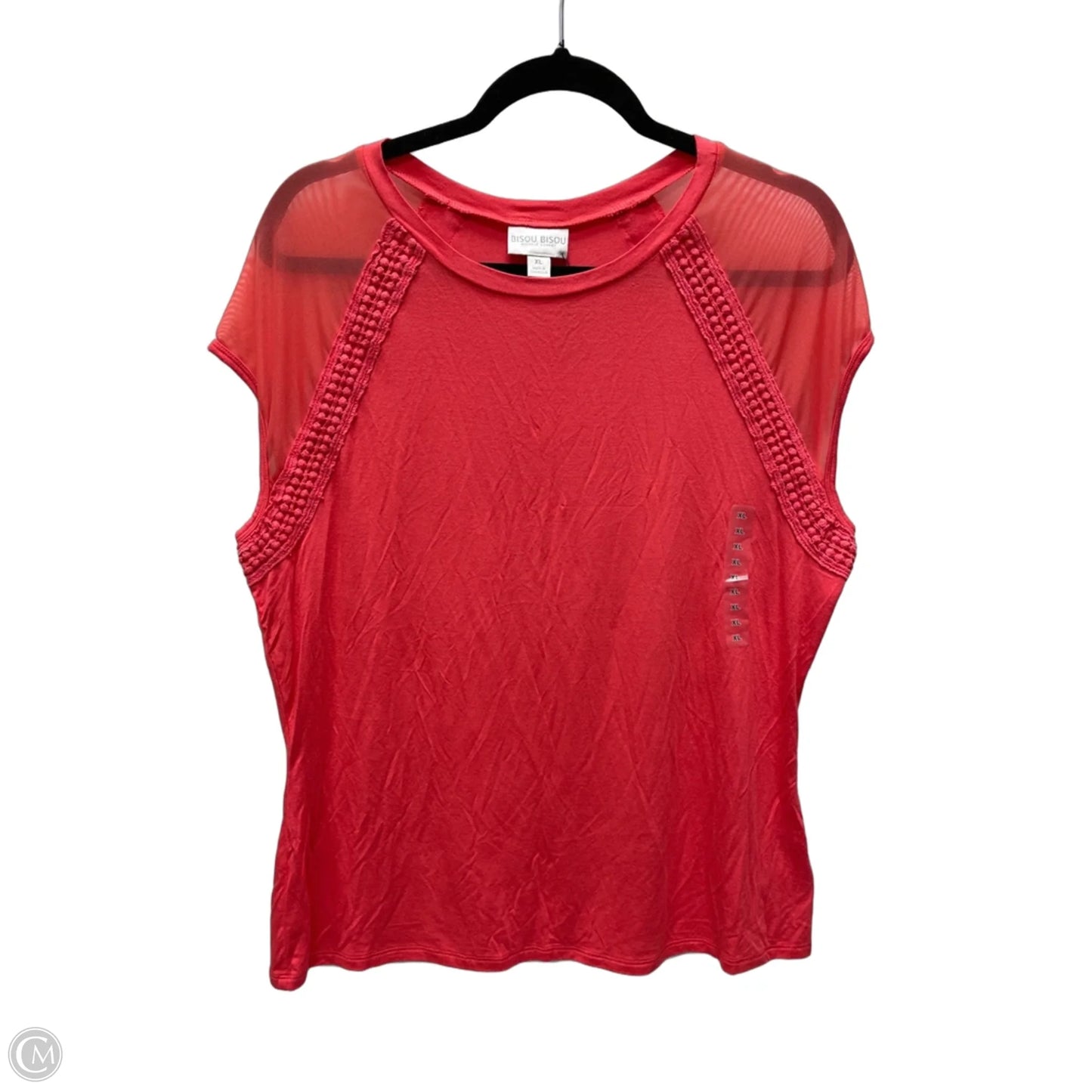 Top Sleeveless By Bisou Bisou In Coral, Size: Xl