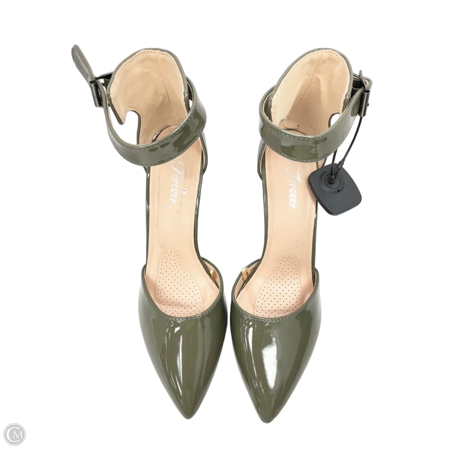 Shoes Heels Stiletto By Forever In Green, Size: 8.5