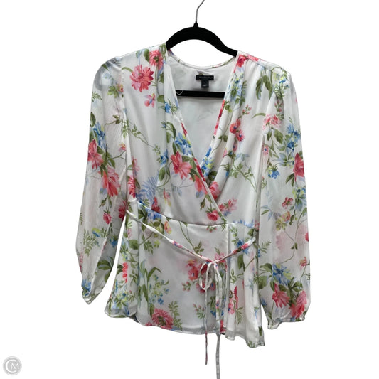 Blouse Long Sleeve By Ann Taylor In Floral Print, Size: Xs