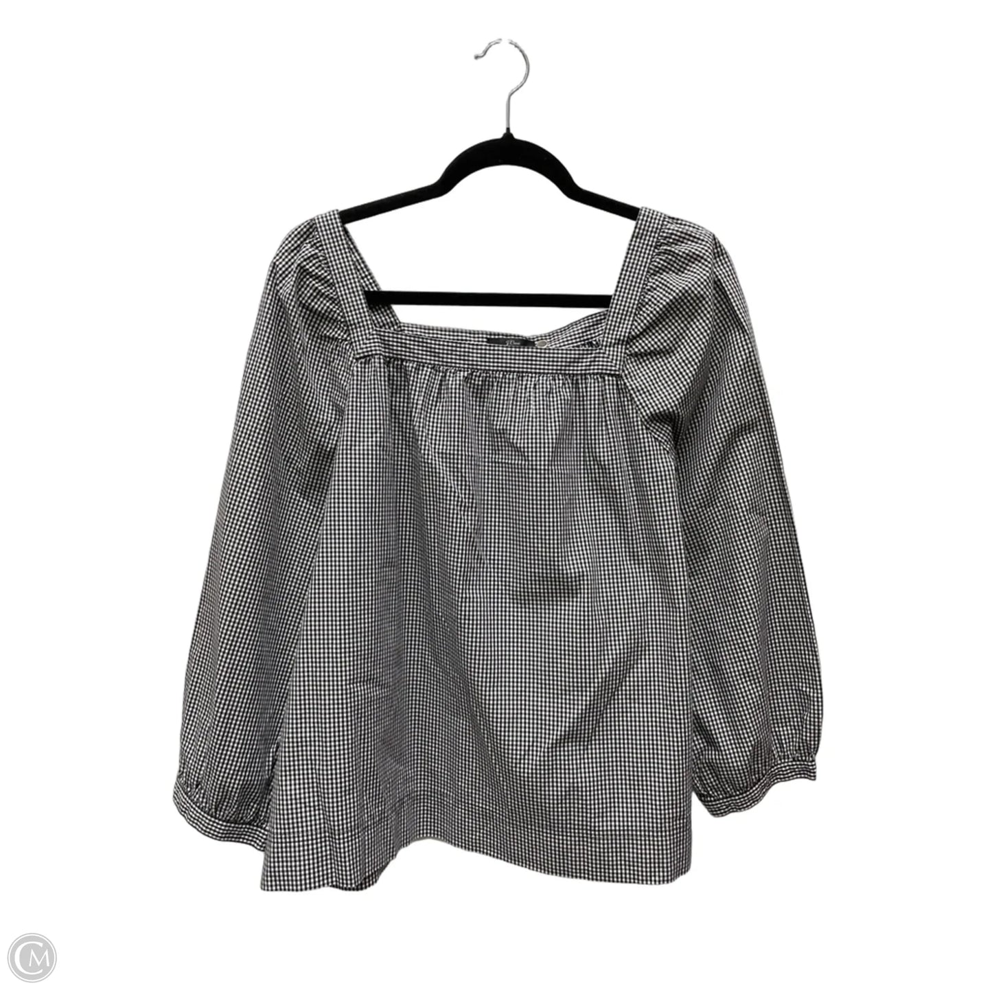 Top 3/4 Sleeve By J. Crew In Checkered Pattern, Size: 1x
