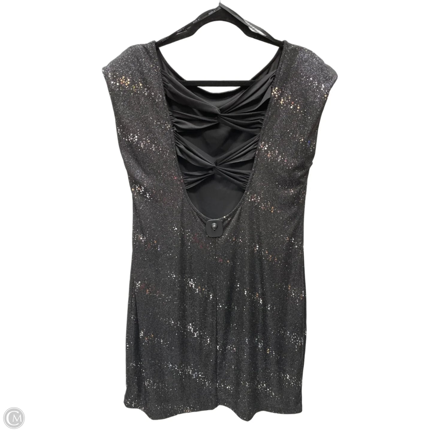 Dress Casual Short By Allen B In Black & Silver, Size: Xl