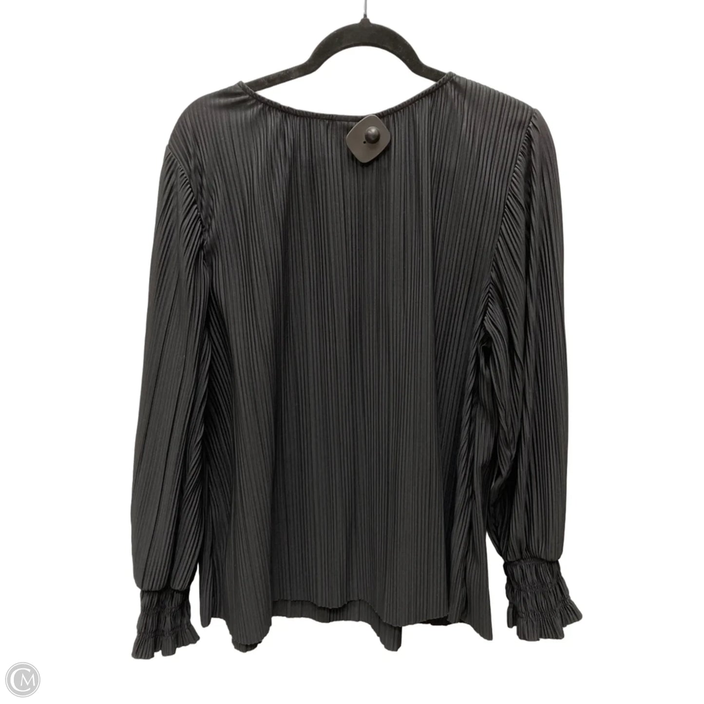 Blouse Long Sleeve By Ava & Viv In Black, Size: 1x