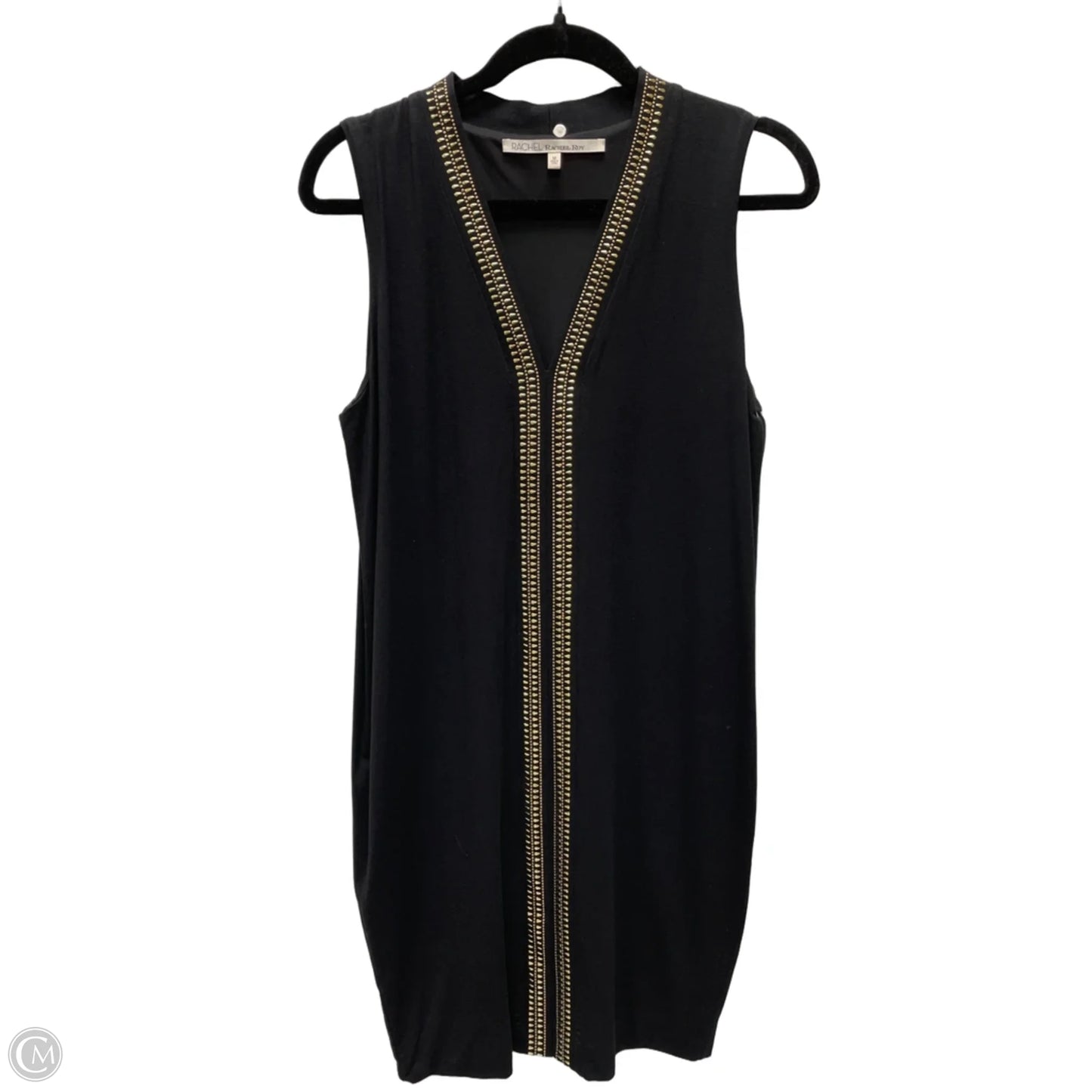 Dress Casual Short By Rachel Roy In Black & Gold, Size: M
