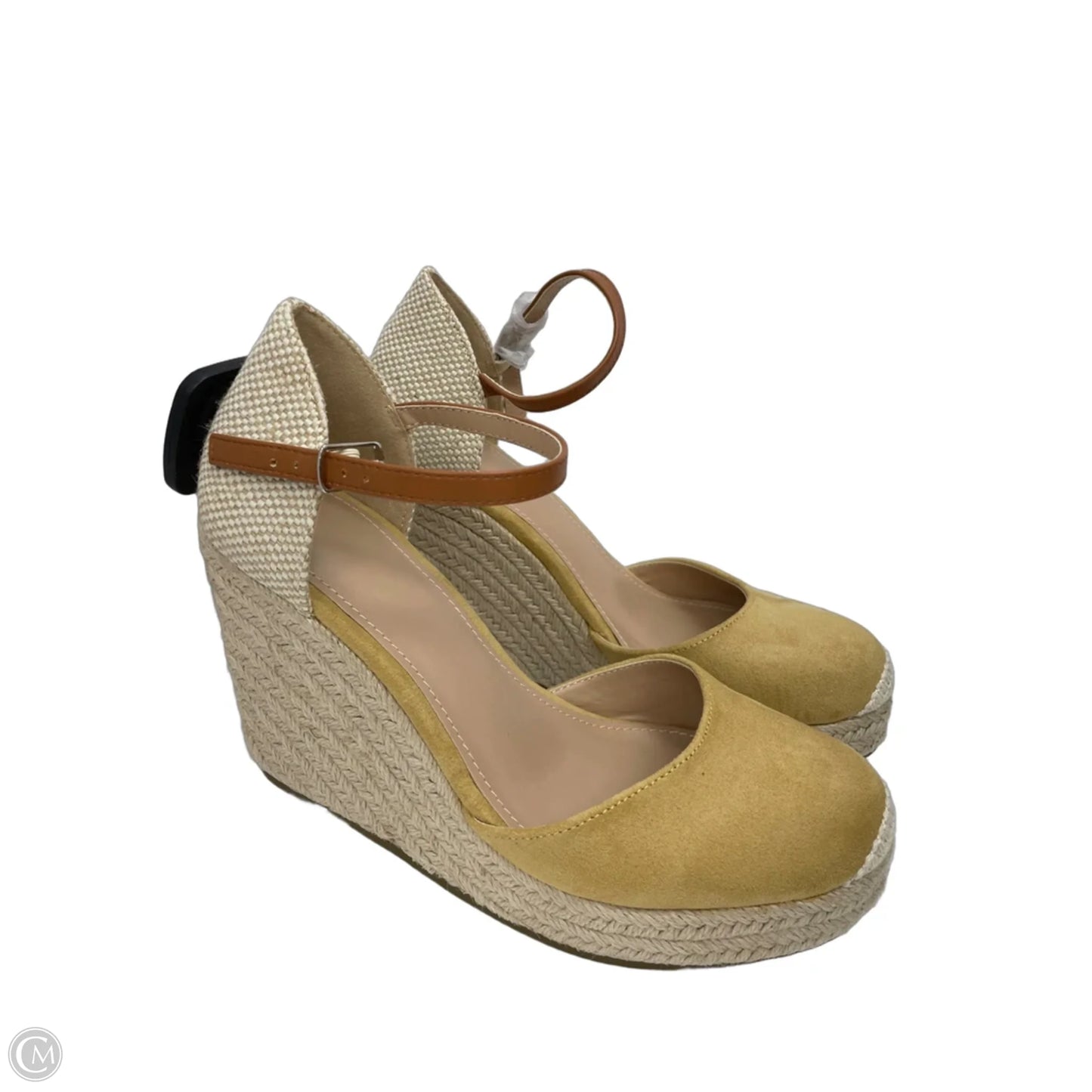 Shoes Heels Wedge By Clothes Mentor In Tan, Size: 6.5