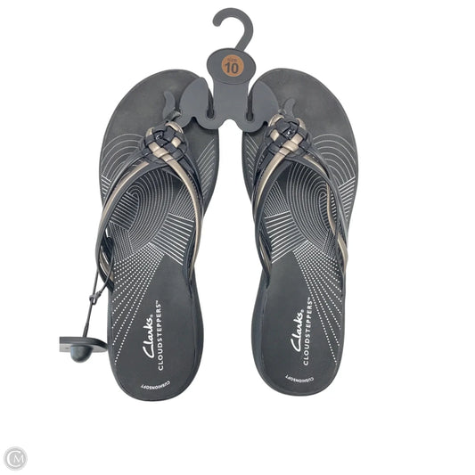 Sandals Flats By Clarks In Black, Size: 10