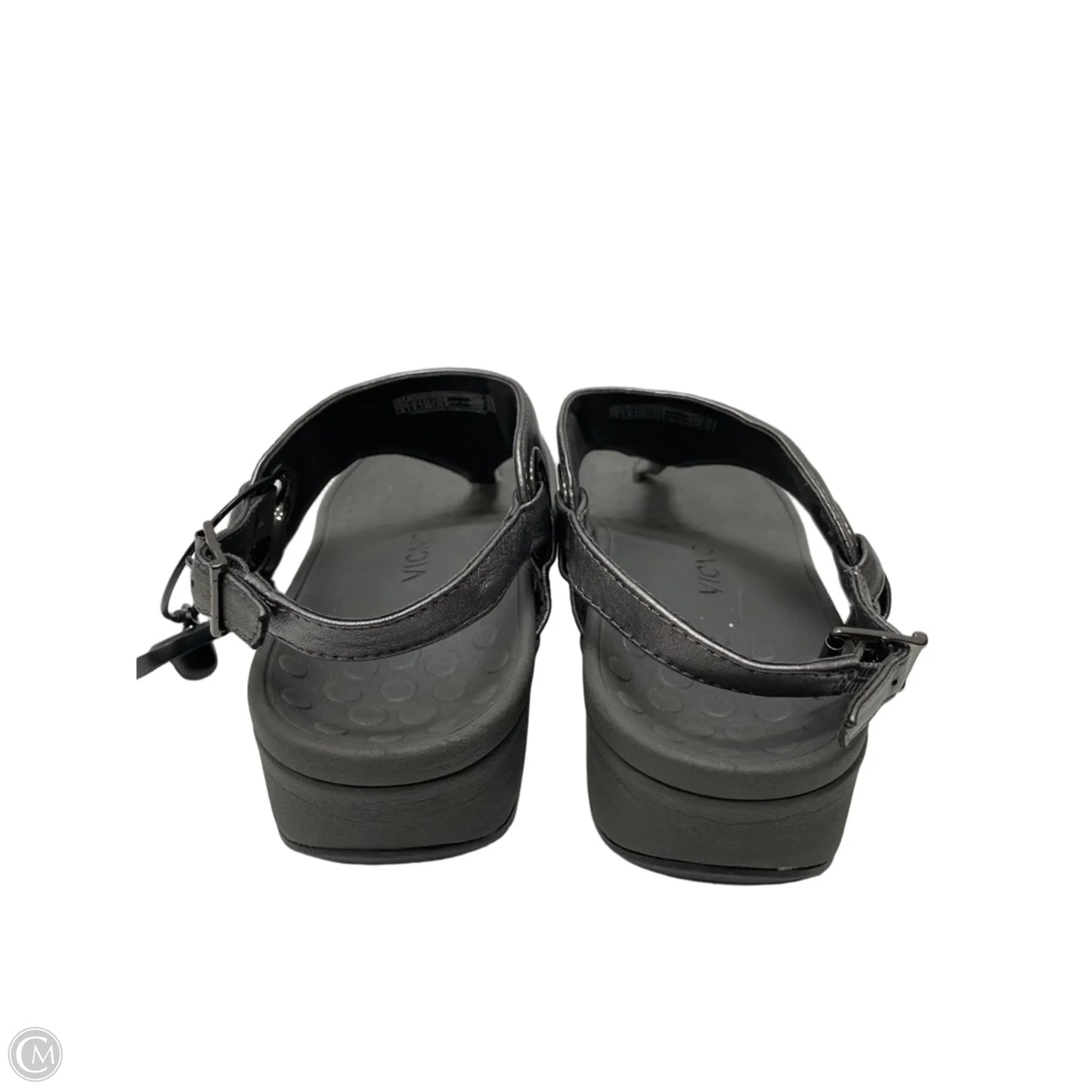 Sandals Heels Wedge By Vionic In Grey, Size: 8