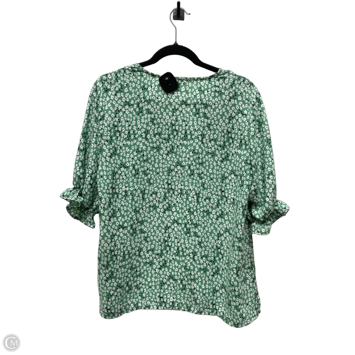 Blouse Short Sleeve By Well Worn In Floral Print, Size: M