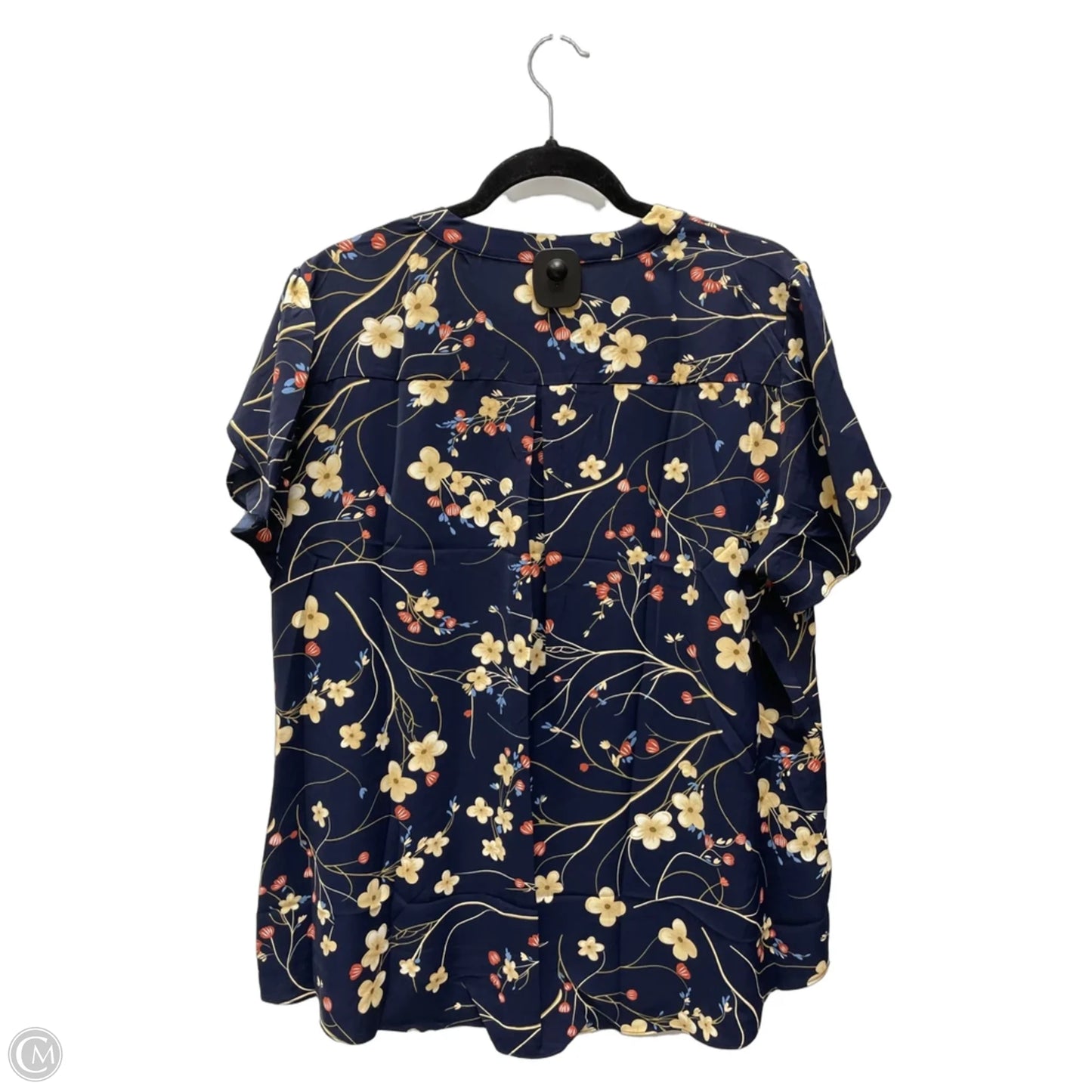 Blouse Short Sleeve By Clothes Mentor In Floral Print, Size: 2x