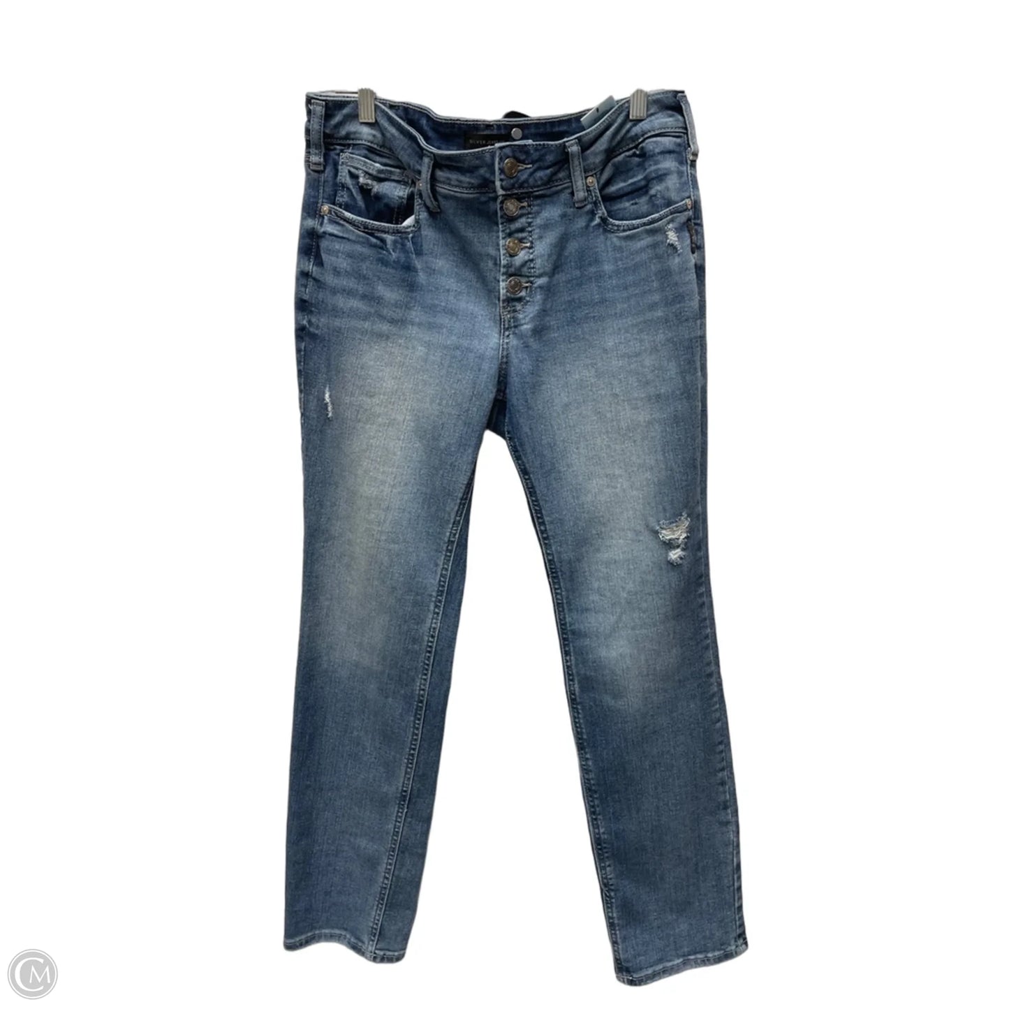 Jeans Straight By Silver In Blue Denim, Size: 12