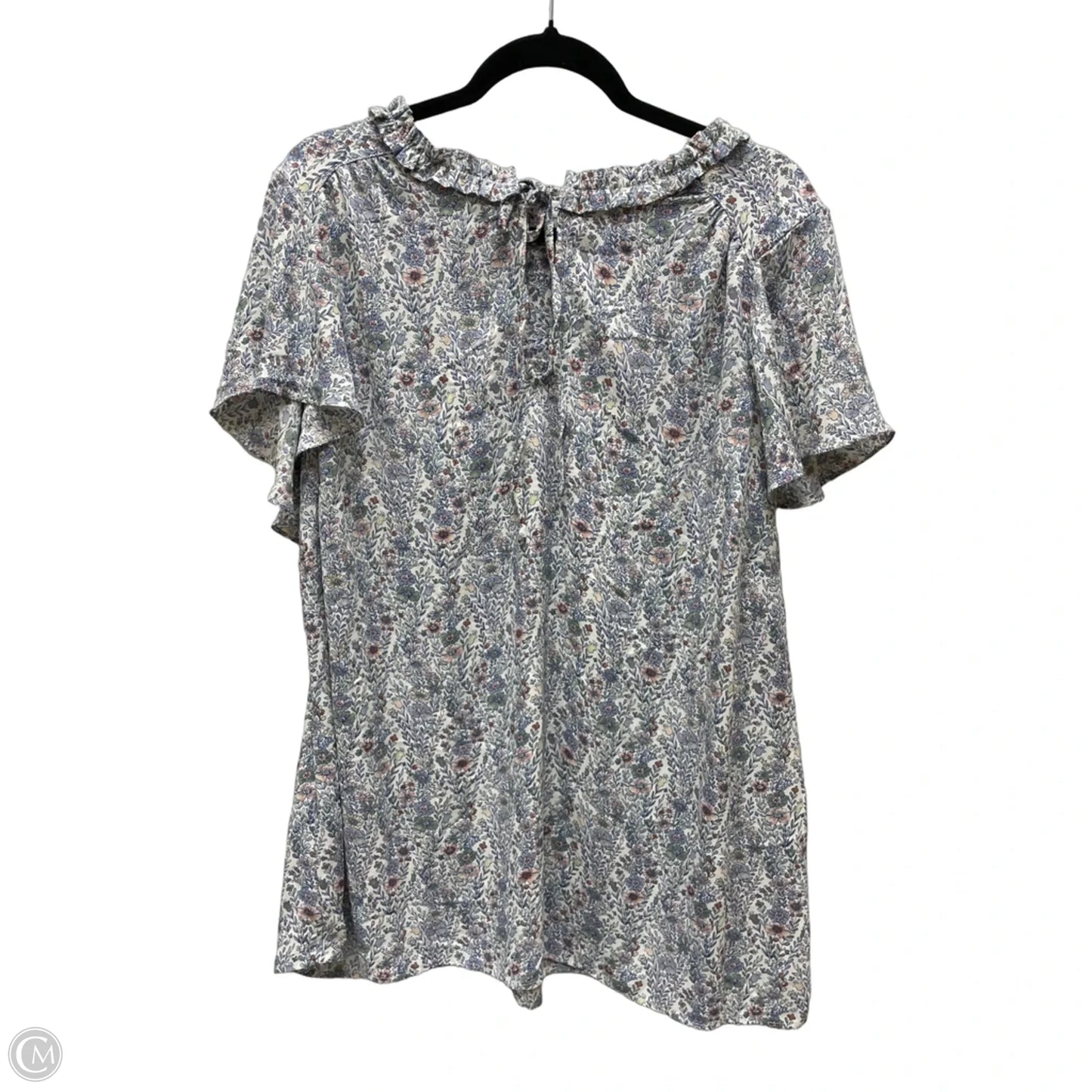 Blouse Short Sleeve By Rose And Olive In Floral Print, Size: 2x