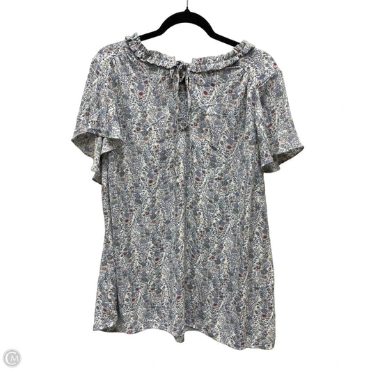 Blouse Short Sleeve By Rose And Olive In Floral Print, Size: 2x