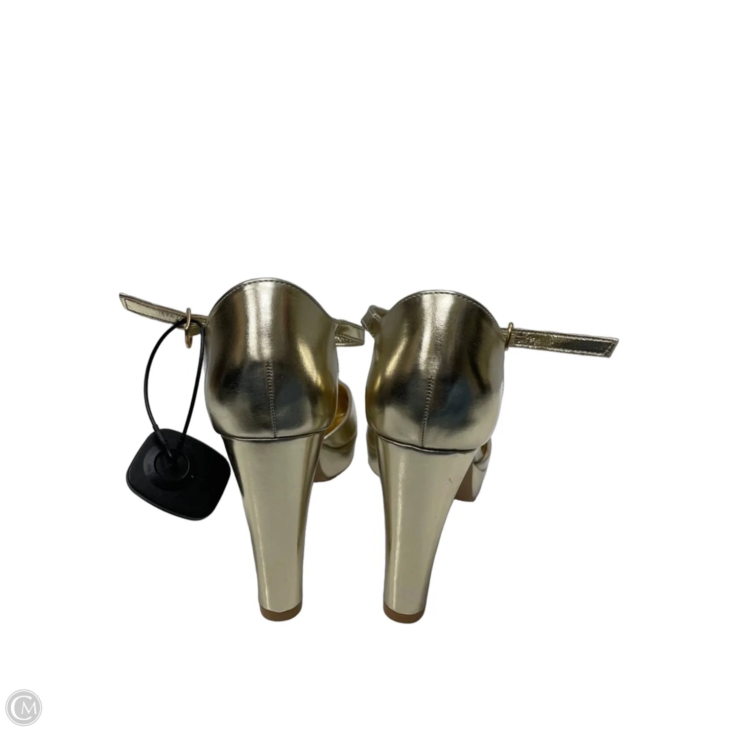 Shoes Heels Block By Clothes Mentor In Gold, Size: 9.5