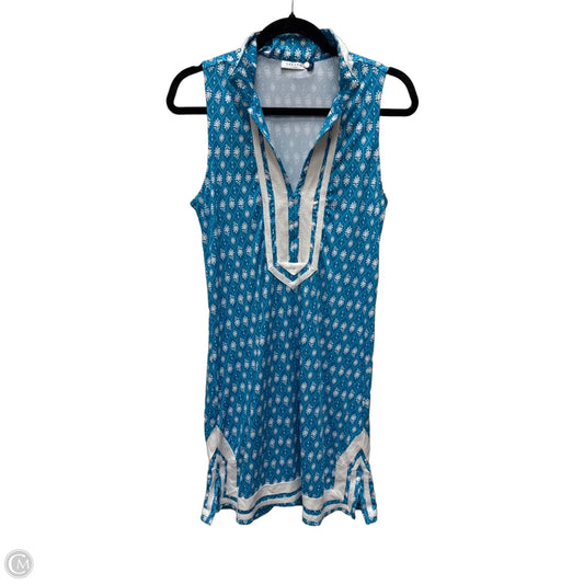 Dress Casual Short By Cabana Life In Blue & White, Size: M